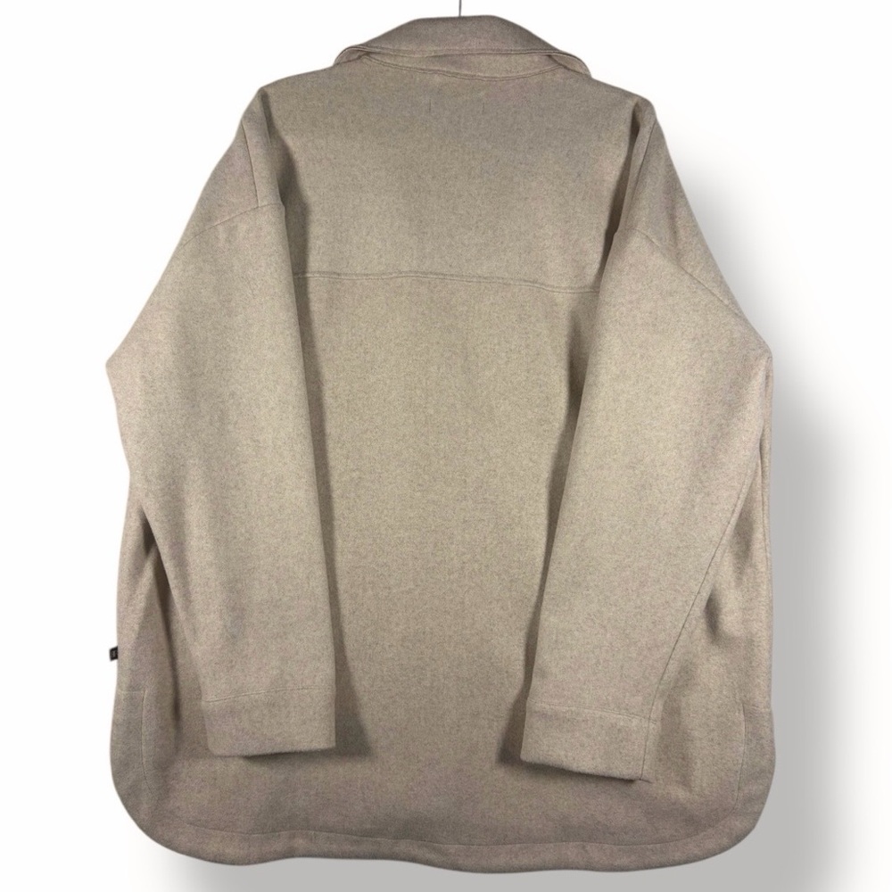 BANANA REPUBLIC Oversized Structured 4 Pocket Fleece Shacket Jacket Tan Beige XL - Picture 3 of 7